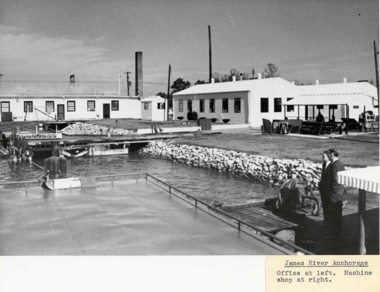 James River Reserve Fleet headquarters buildings. Date unknown.