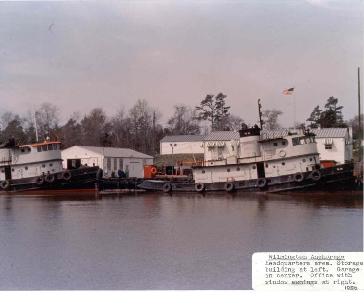 Wilmington Reserve Fleet headquarters area, 1950.