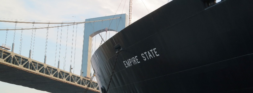 TS Empire State served as one of three floating dormitories and cafeterias during the FEMA response to Hurricane Sandy 