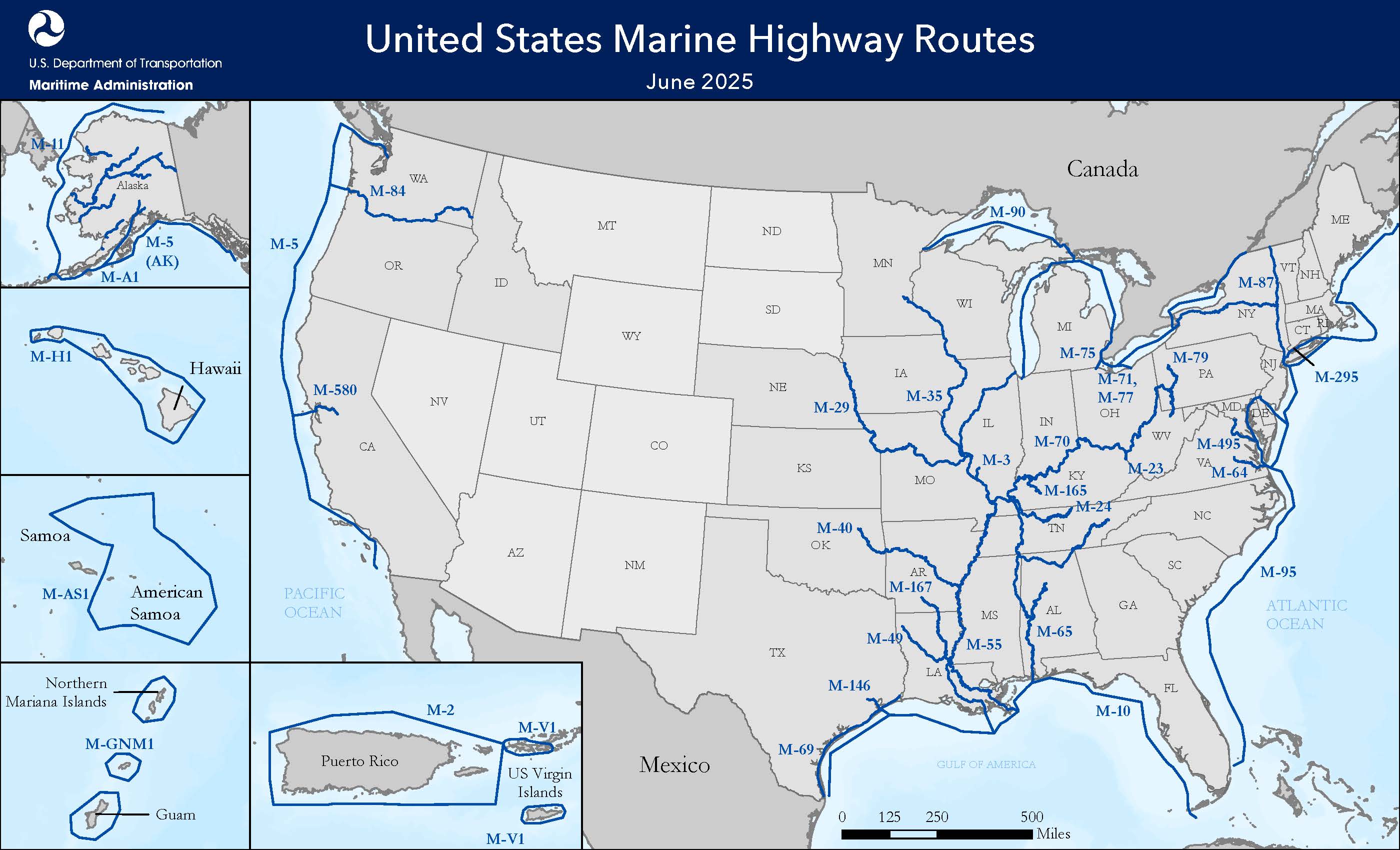 U.S. Marine Highway Program Map 