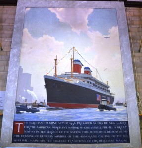 The arrival of SS America in New York Harbor, 1940.