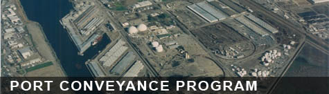Aerial view of a port.