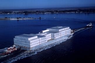A white ship.